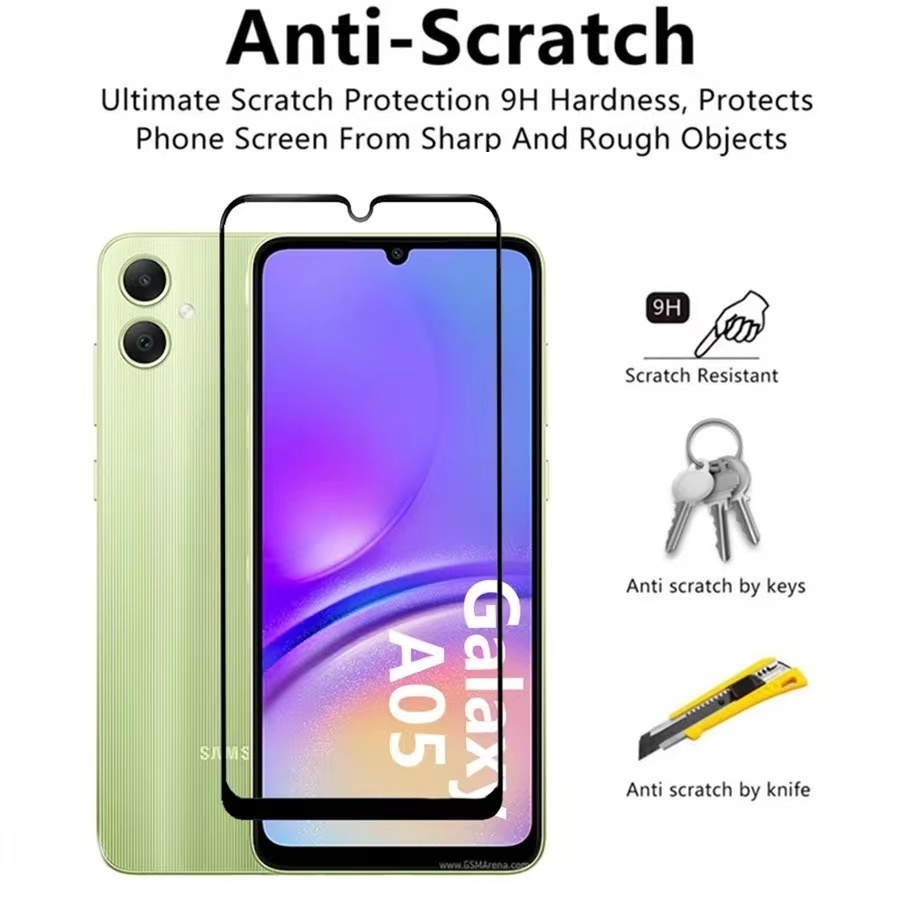 Kính Cường Lực Bảo Vệ camera Trước 2 Trong 1 Cho samsung galaxy a05 a 05 a05s a15 a25 4g 5g