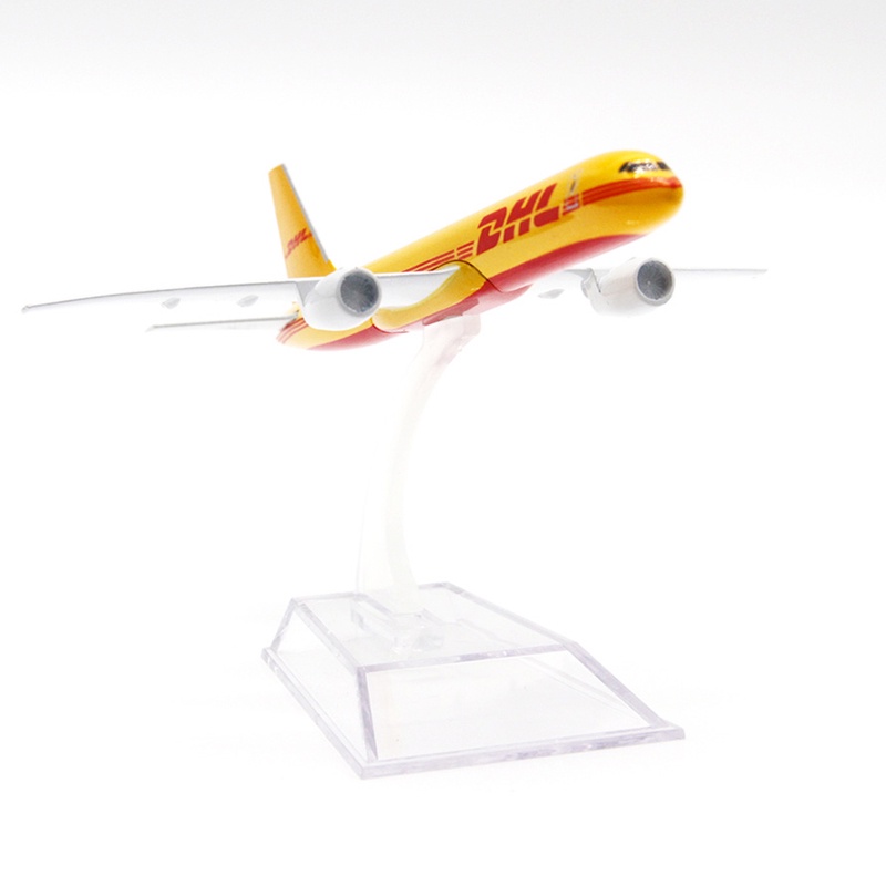 Mô hình máy bay vận chuyển DHL Airlines Boeing 757 B757 bằng kim loại 16CM