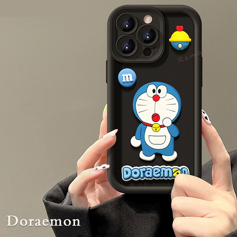 Ôp Điện Thoại Silicon Dẻo Hình Doremon 3d Cho iphone 11 12 13 14 15 pro max plus 11pro 13pro x xr Xsmax 7 8 plus se 2020 2022 Ốp