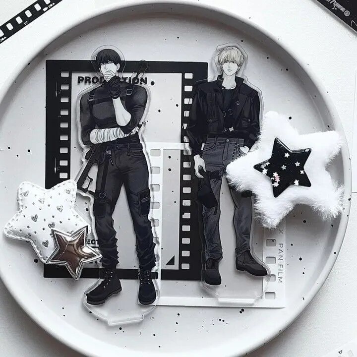 Mô hình Standee Anime Payback yoon jay BL Manhwa, Yoo Han Hà Quốc Phụ kiện trang trí để bàn góc học tập