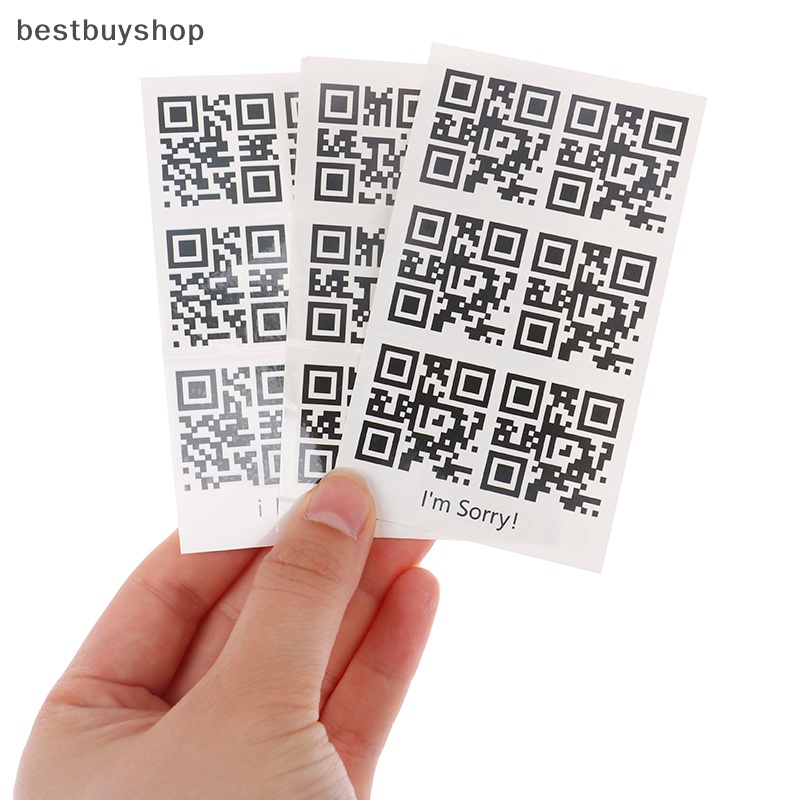 Hình Xăm Dán Tạm Thời Họa Tiết qr Sáng Tạo Chống Thấm Nước Mới