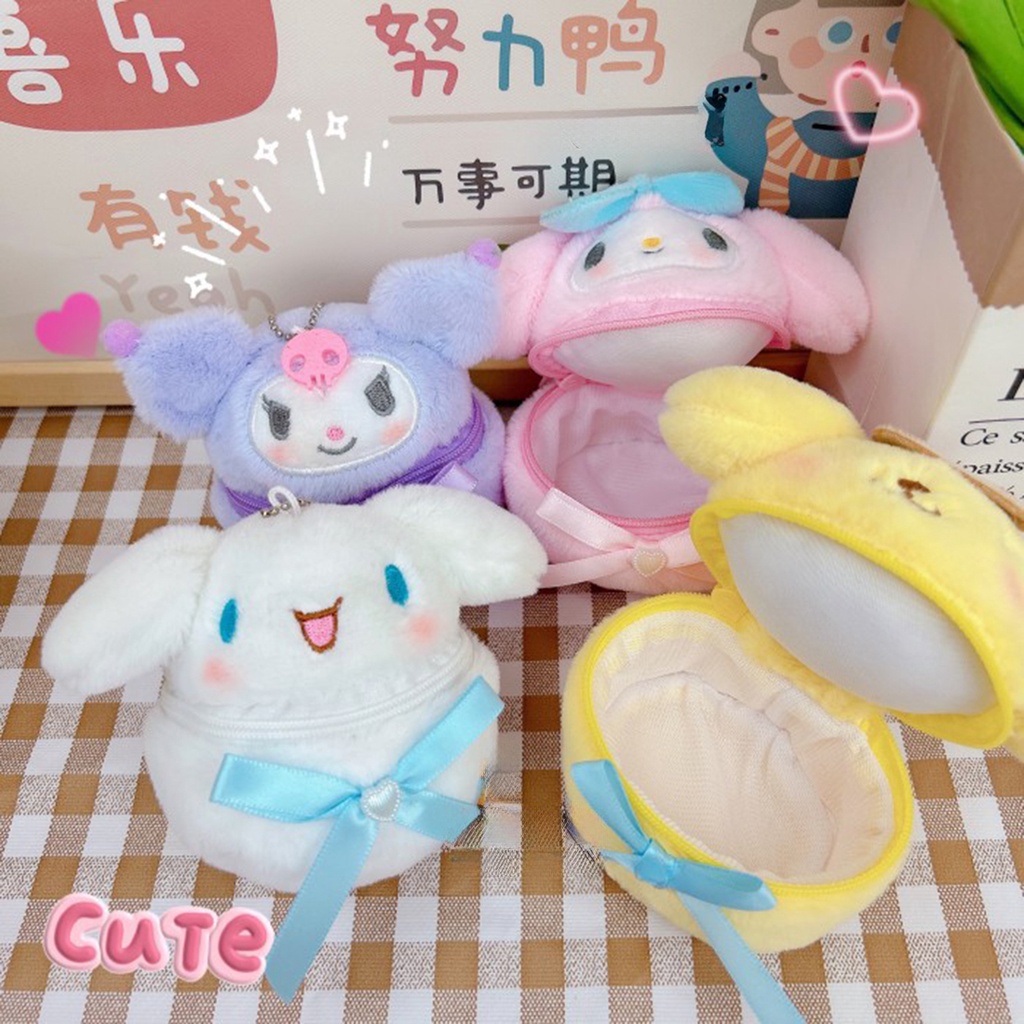Sanrio Móc Khóa Hình Búp Bê Kuromi Nhồi Bông Đáng Yêu