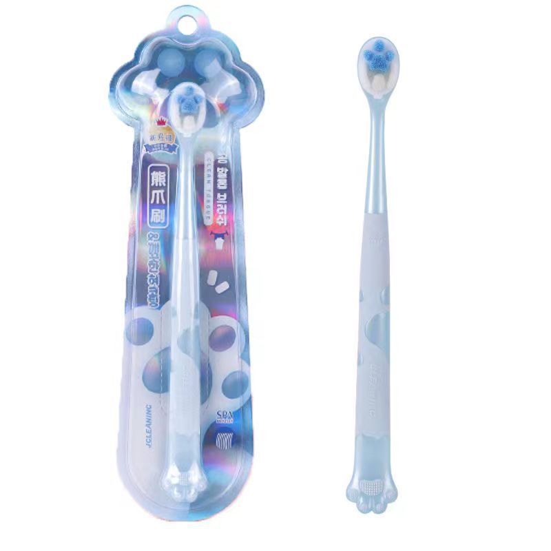 Bàn Chải Đánh Răng 4 Ngàn Hình Bàn Chân Gấu Trúc Siêu Mềm Siêu Mịn Sáng Tạo Tay Cầm In Dấu Chân Người Lớn Trẻ Em Gia Đình