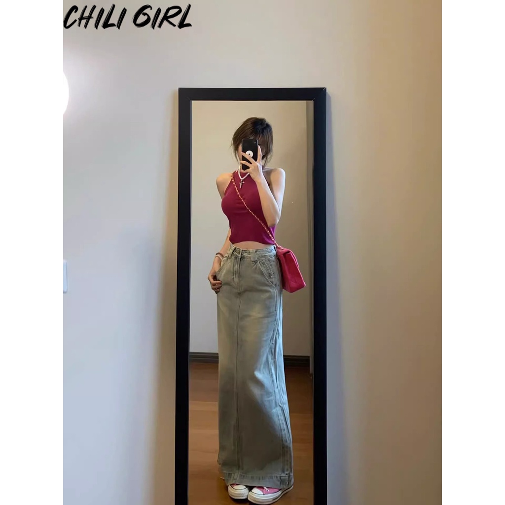 CHILI GIRL váy Chân váy thời trang váy nữ Trendy Fashion phổ biến hàn quốc WSQ2300HO7 41Z231010