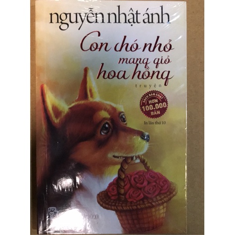 Sách Con chó nhỏ mang giỏ hoa hồng
