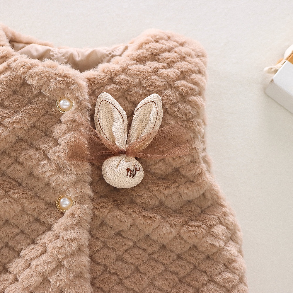 Áo Khoác Len Không Tay Mềm Mại 70cm - 120cm Thời Trang Mùa Đông Cho Bé