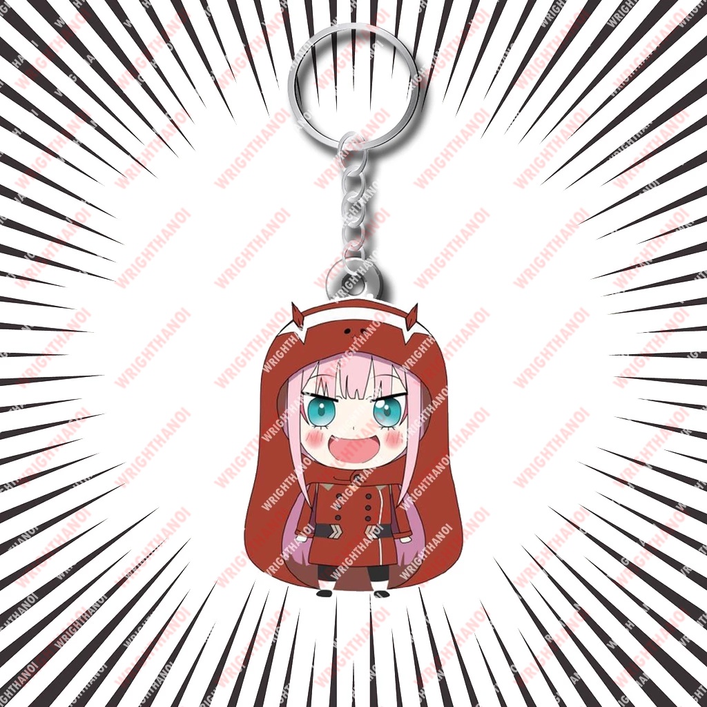 Móc khoá các nhân vật Darling in the franxx zero two Anime Manga Nhật Bản Phụ Kiện Trang Trí Túi xách Balo