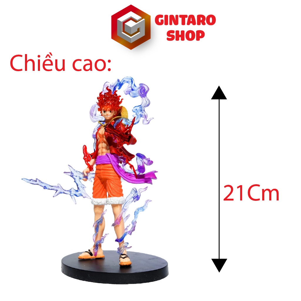 Xả hàng Mô hình One Piece Luffy Nika thần mặt trời cực sắc nét, Mô hình nhân vật Luffy Gear 5 tặng kèm xe
