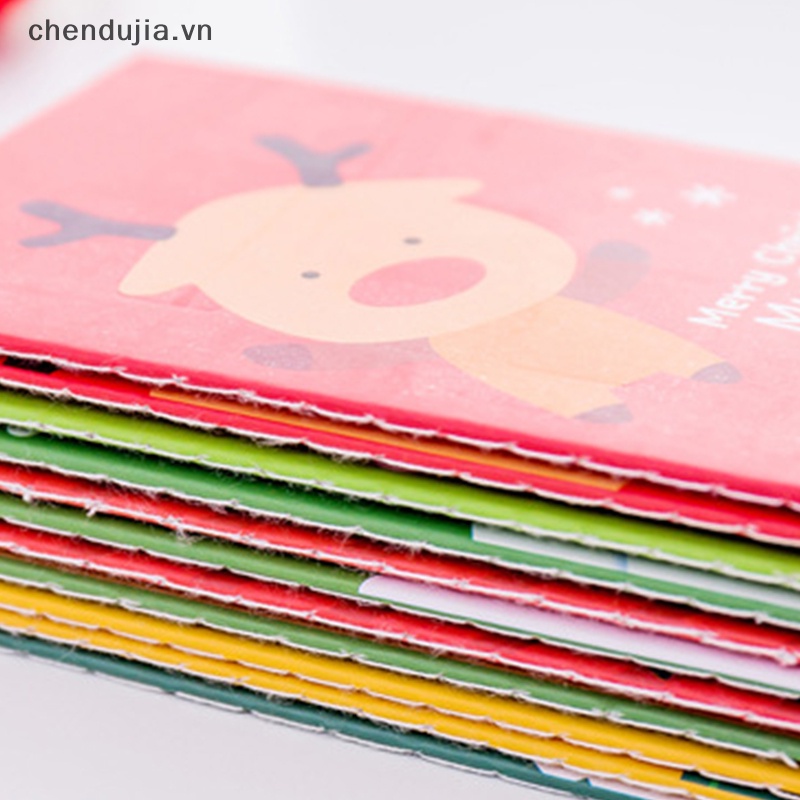 Sổ Tay Ghi Chú Bỏ Túi Hình Ông Già Noel Tuần Lộc Giáng Sinh Dễ Thương