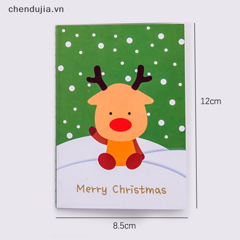Sổ Tay Ghi Chú Bỏ Túi Hình Ông Già Noel Tuần Lộc Giáng Sinh Dễ Thương