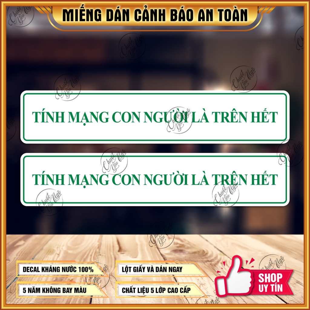 Miếng dán tính mạng con người là trên hết lái xe an toàn