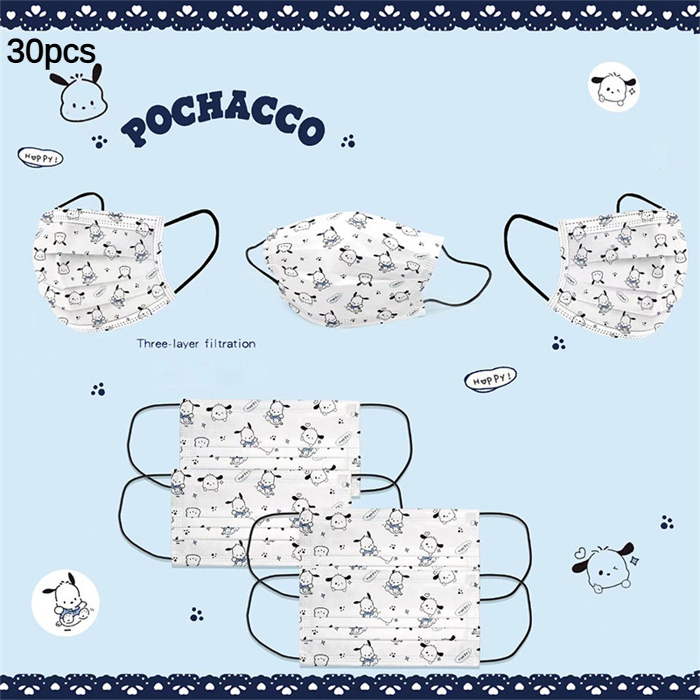 30 Chiếc Mặt Nạ 3 Lớp được đóng Gói Riêng Dành Cho Phụ Nữ Trưởng Thành Nam Cinnamoroll Kirby My Melody Winnie The Pooh.