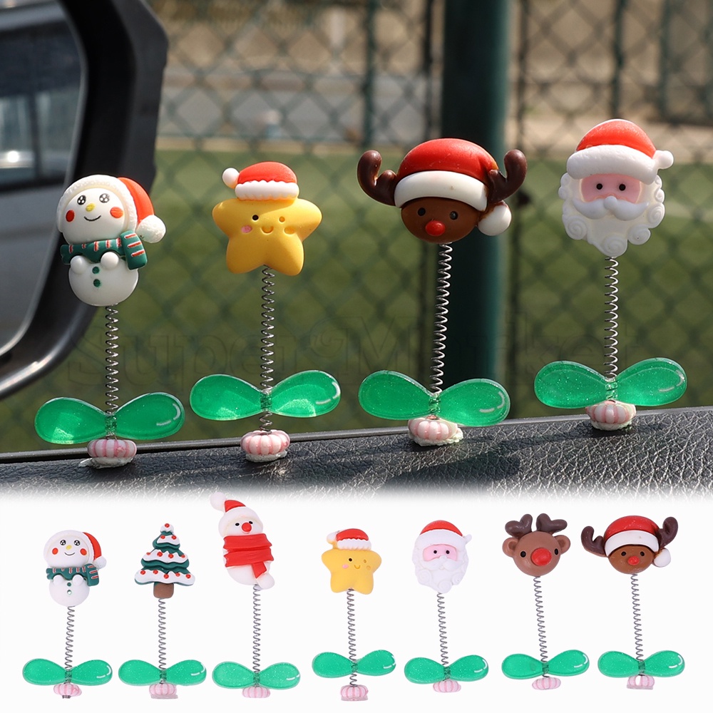 Phụ Kiện Trang Trí Xe Hơi / Cửa Xe Hơi Hình Ông Già Noel Hoạt Hình / Người Tuyết Lắc Đầu