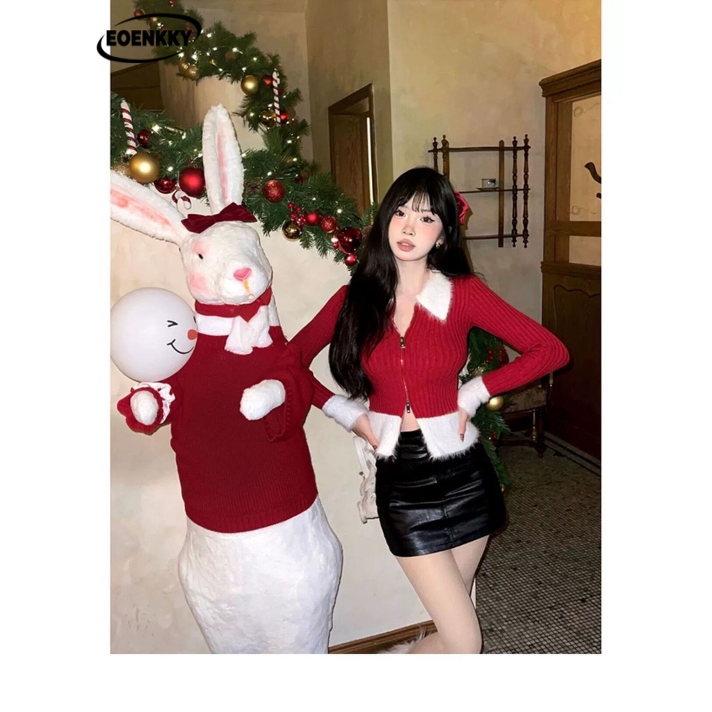 EOENKKY Áo Len áo khoác cardigan Cute Casual Xu hướng Dễ thương WXF23A0AHV 41Z231013