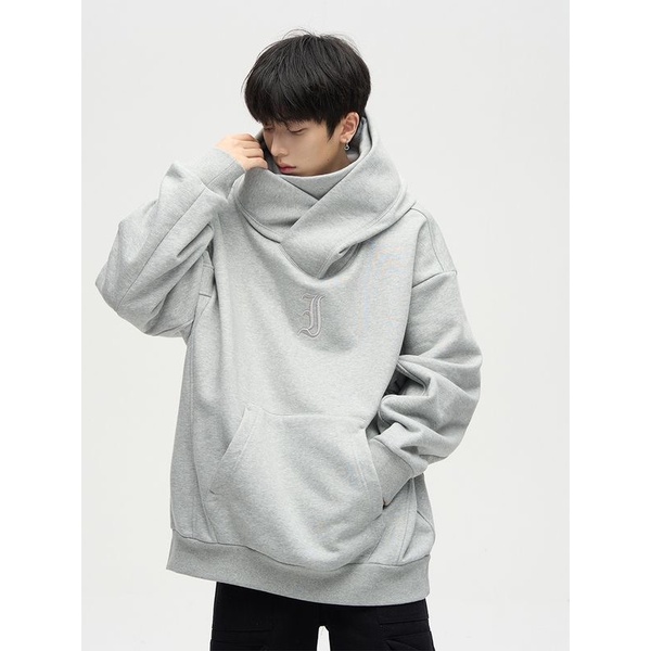 Chaopai Áo Khoác Hoodie Cổ Cao Dáng Rộng Thời Trang Cho Nam Và Nữ