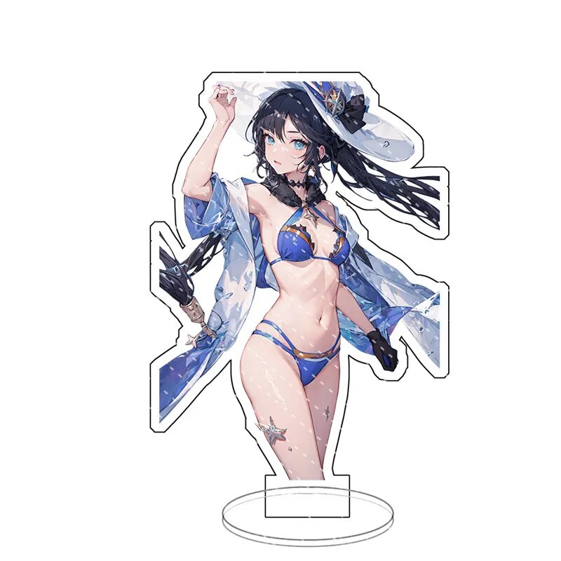 Mô hình Standee Anime Genshin Impact Raiden Shogun Sexyi Figure Yae Miko Mona Phụ kiện trang trí để bàn góc học tập