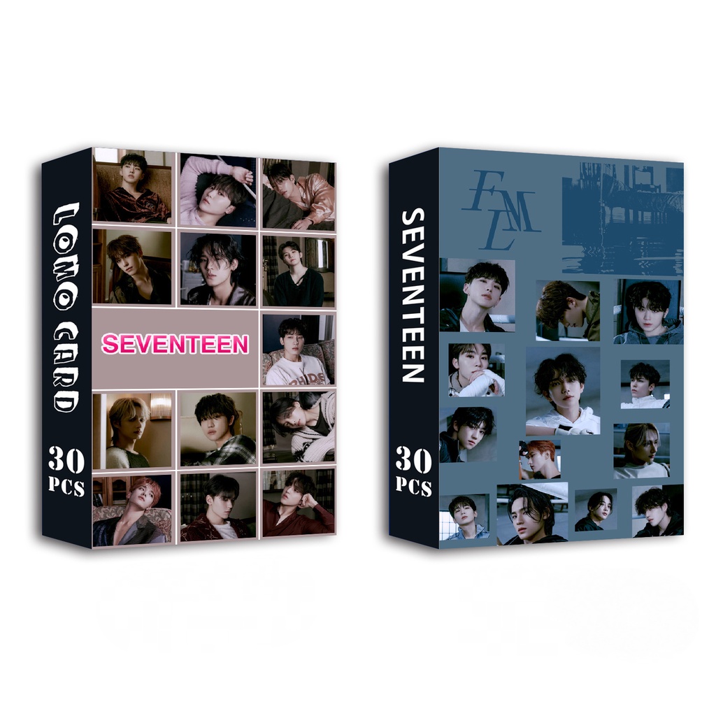Hộp 30 Ảnh lomo Card Nhóm Nhạc seventeen 17 face the sun darling