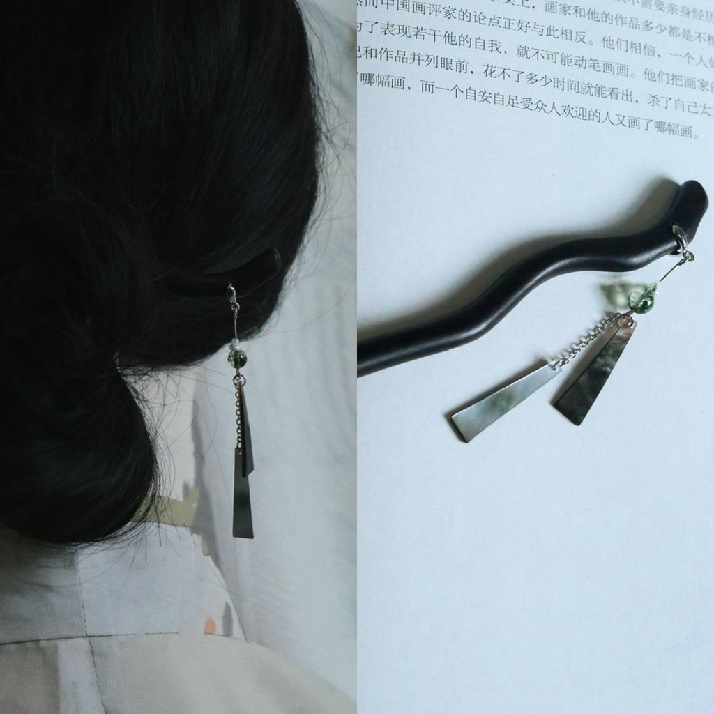 Trâm Cài Tóc Bằng Gỗ Màu Đen Thanh Lịch Thời Trang Mùa Hè Phong Cách Mới 2023