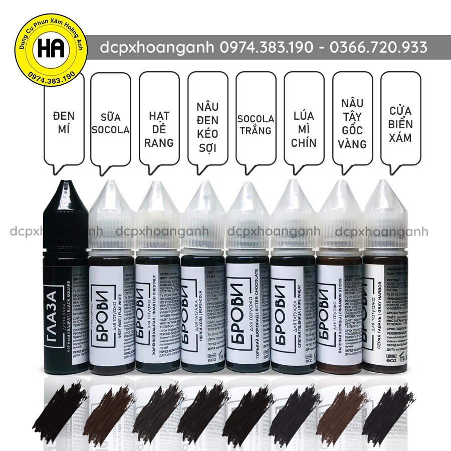 Mực Phun Xăm Bong Đậm Màu Tươi Hoa Tít Hoa Đào PXTM