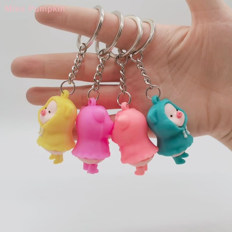 Móc Khóa Hình Heo Đất Hoạt Hình Dễ Thương   Móc Khóa Túi Xách / Túi Xách / Búp Bê Đi Mưa