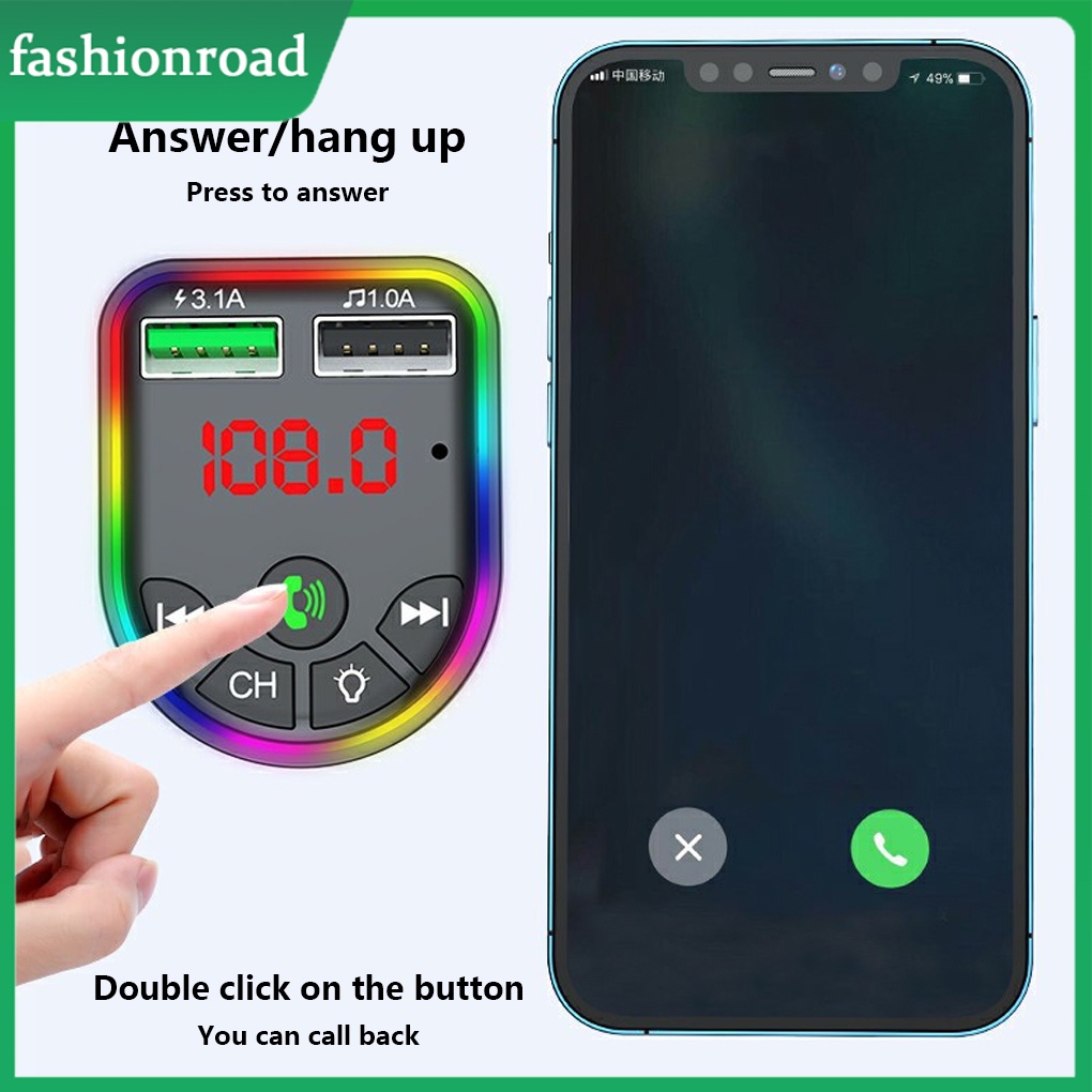 Máy Nghe Nhạc mp3 Không Dây 12v-24v Màn Hình led Hiển Thị Rảnh Tay Kèm Sạc usb Chuyên Dụng Cho Xe Hơi