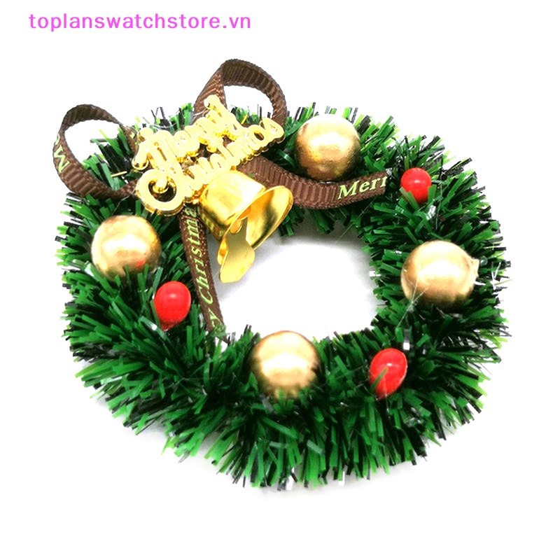 Toplanswatchstore Mô Hình Vòng Hoa Giáng Sinh mini Tỉ Lệ 1: 12 Trang Trí Nhà Búp Bê vn