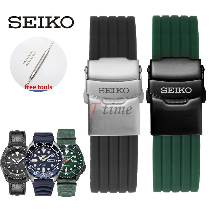 Vòng Tay silicone Chống Nước Họa Tiết Lốp Xe 18mm 20mm 22mm 24mm Cho seiko skx 007 water ghost 5