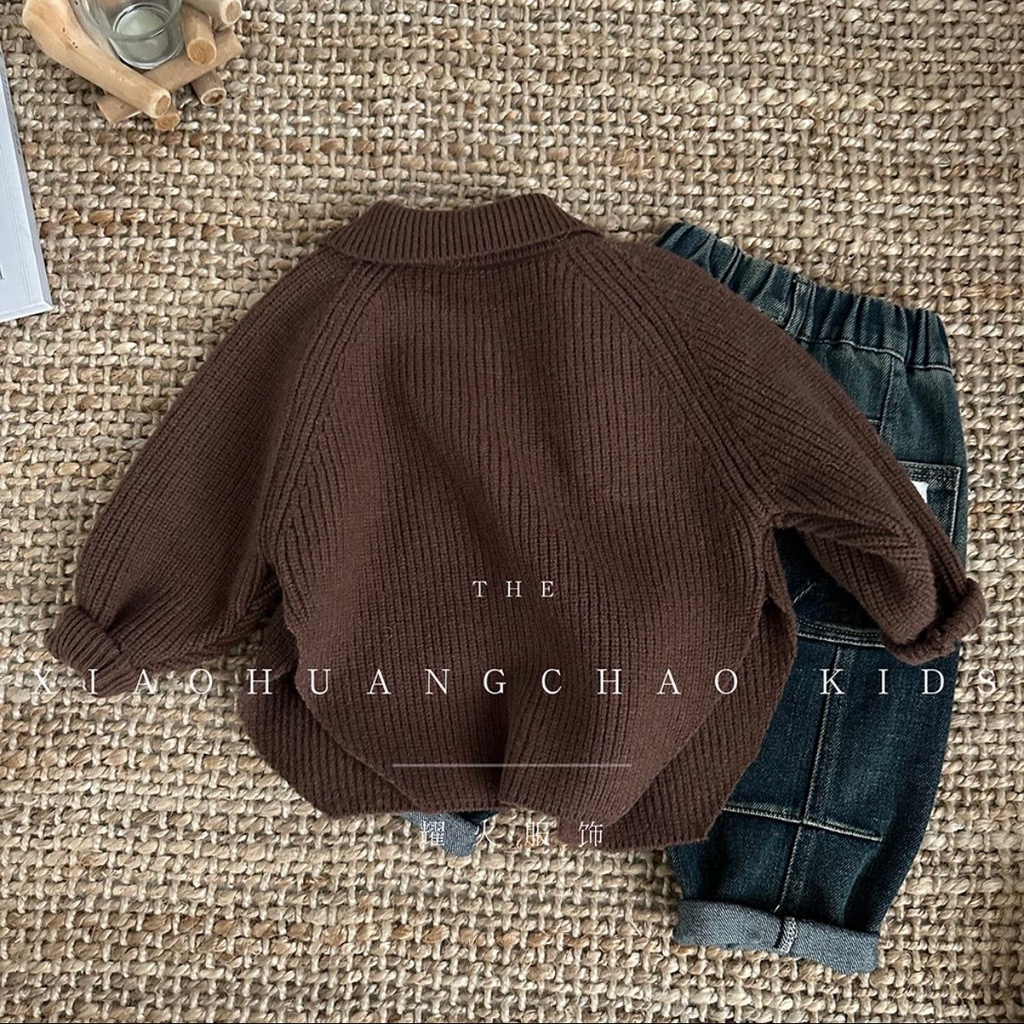 Áo sweater Dệt Kim Phong Cách Hàn Quốc Thời Trang Thu Đông Xinh Xắn Cho Bé