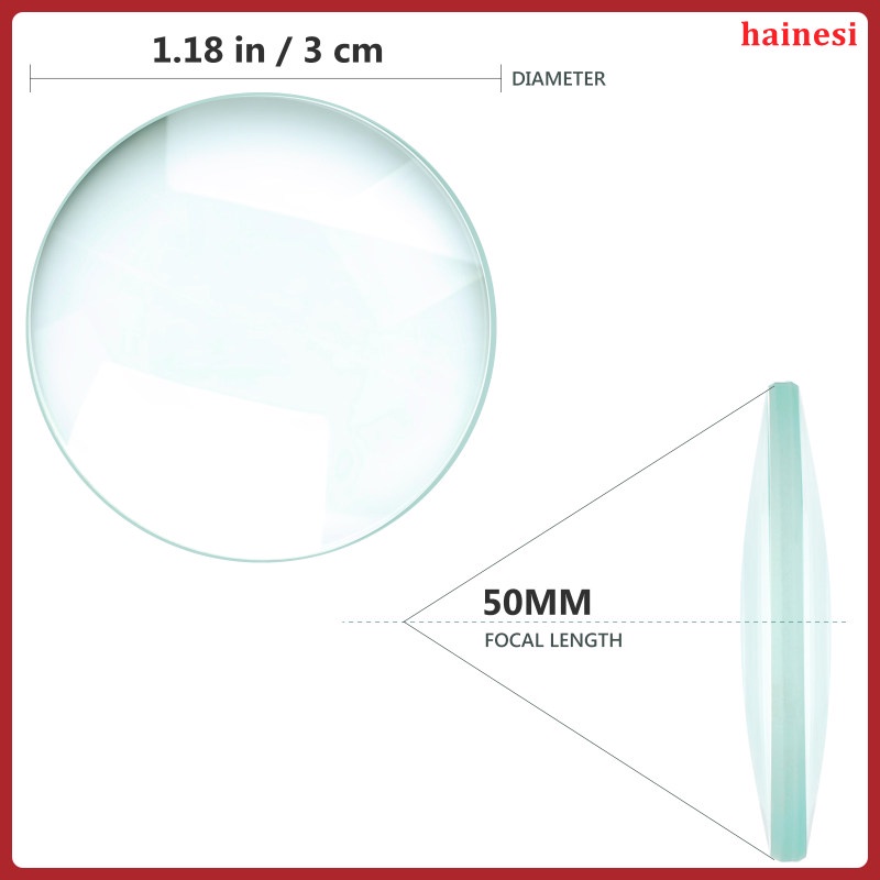 Thấu Kính Lồi Kép Cho Phòng Thí Nghiệm Khoa Học Đường Kính 30mm Đường Kính 50mm hainesi