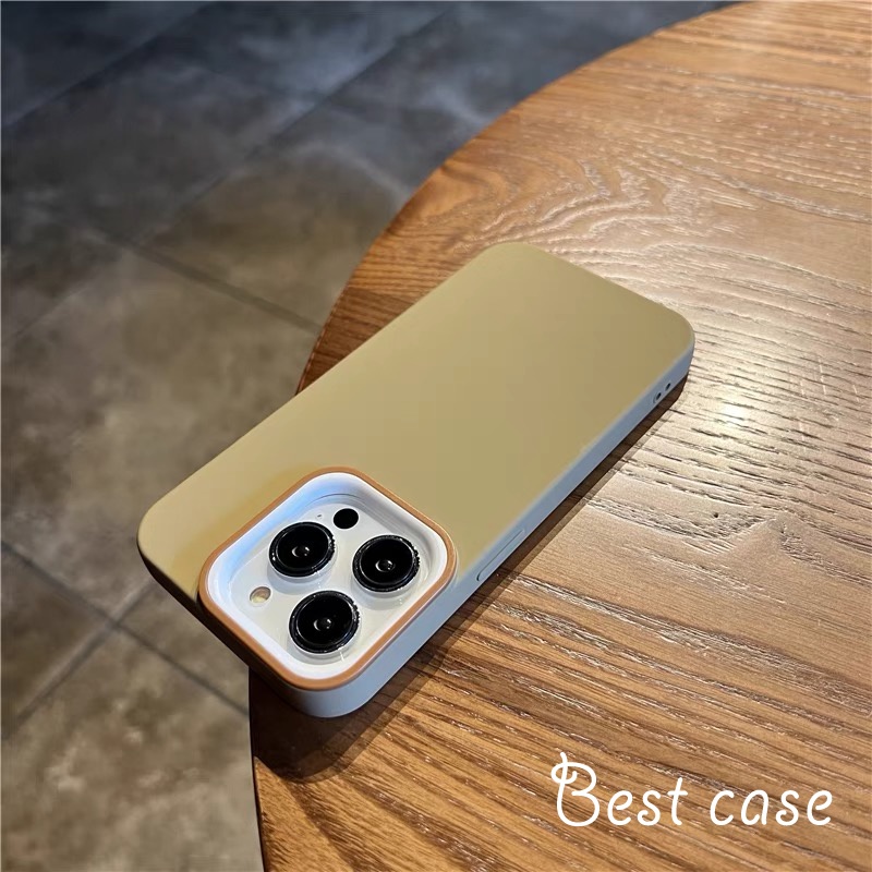 Ốp Điện Thoại Mềm Màu Trơn Đơn Giản Cho iphone 11 12 13 14 15 pro max