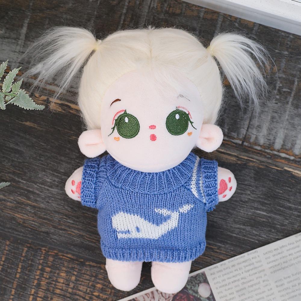 1 Búp Bê Nhồi Bông cotton Tóc Xanh Hình Ngôi Sao Tóc Dài 20cm Không Gây Kích Ứng Cho Bé Gái