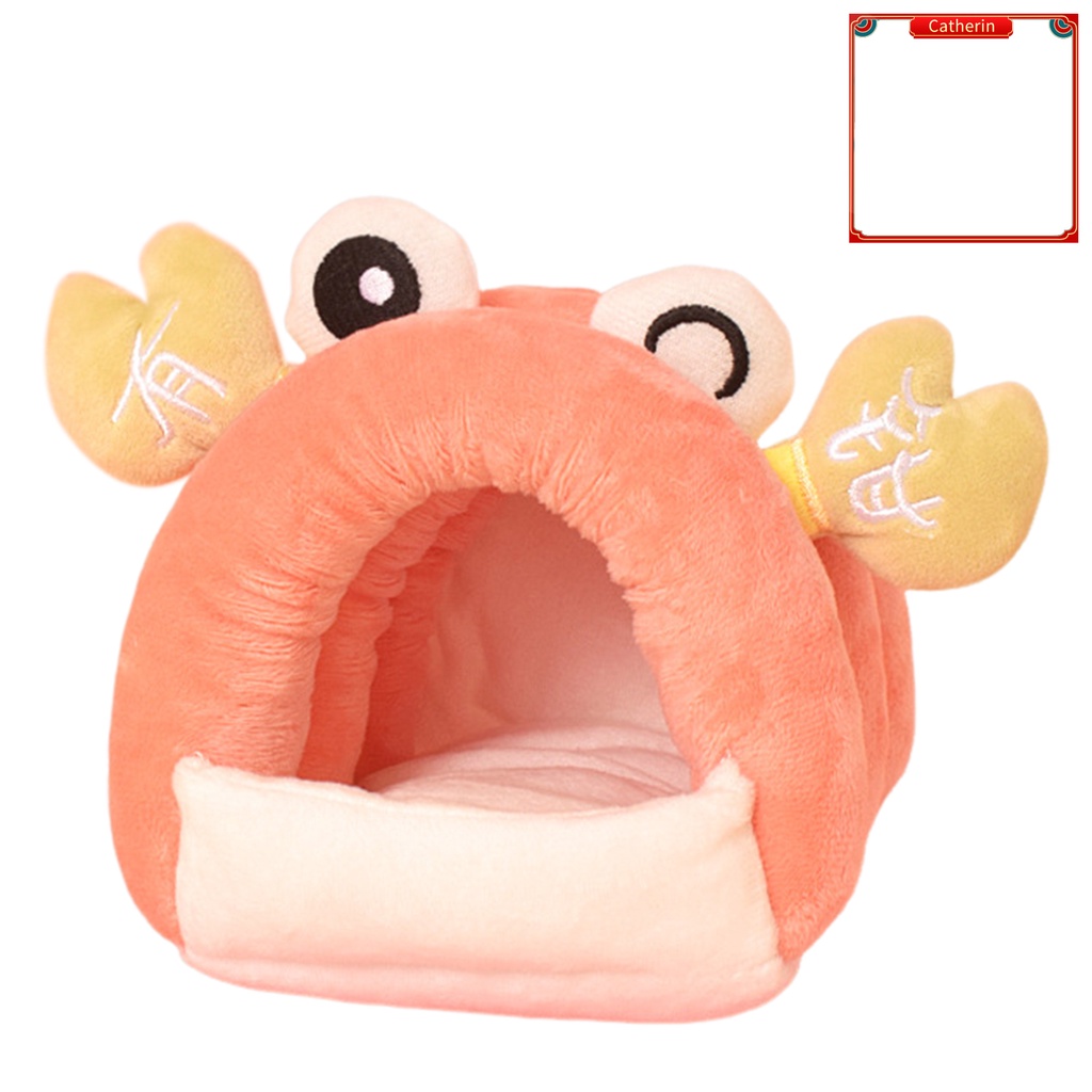 Omy- Tổ Cho Chuột hamster Nhồi Bông Dày Dặn Cách Nhiệt Mềm Mại Hình Dạng Hoạt Hình Ấm Áp Không Biến Dạng Có Thể Giặt Được