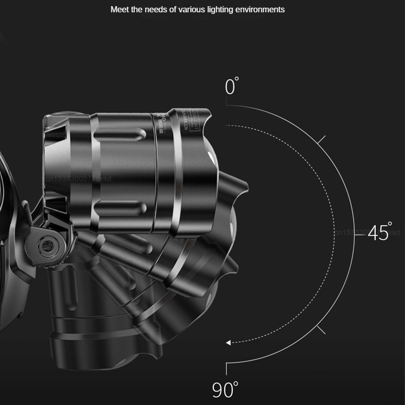 Đèn Đội Đầu Công Suất Cao Có Thể Sạc Lại Dùng Trong Xây Dựng / Leo Núi