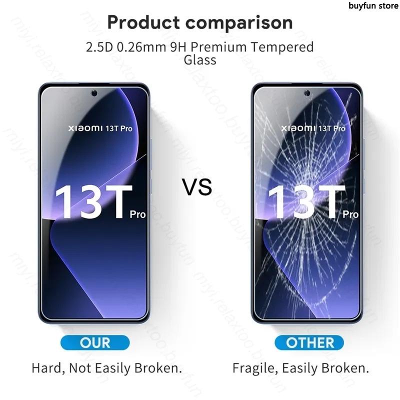 3pieces For Xiaomi Mi 13T 11T 10T 12T mi13 T Pro Screen Protector Protective Glass HD Tempered Film