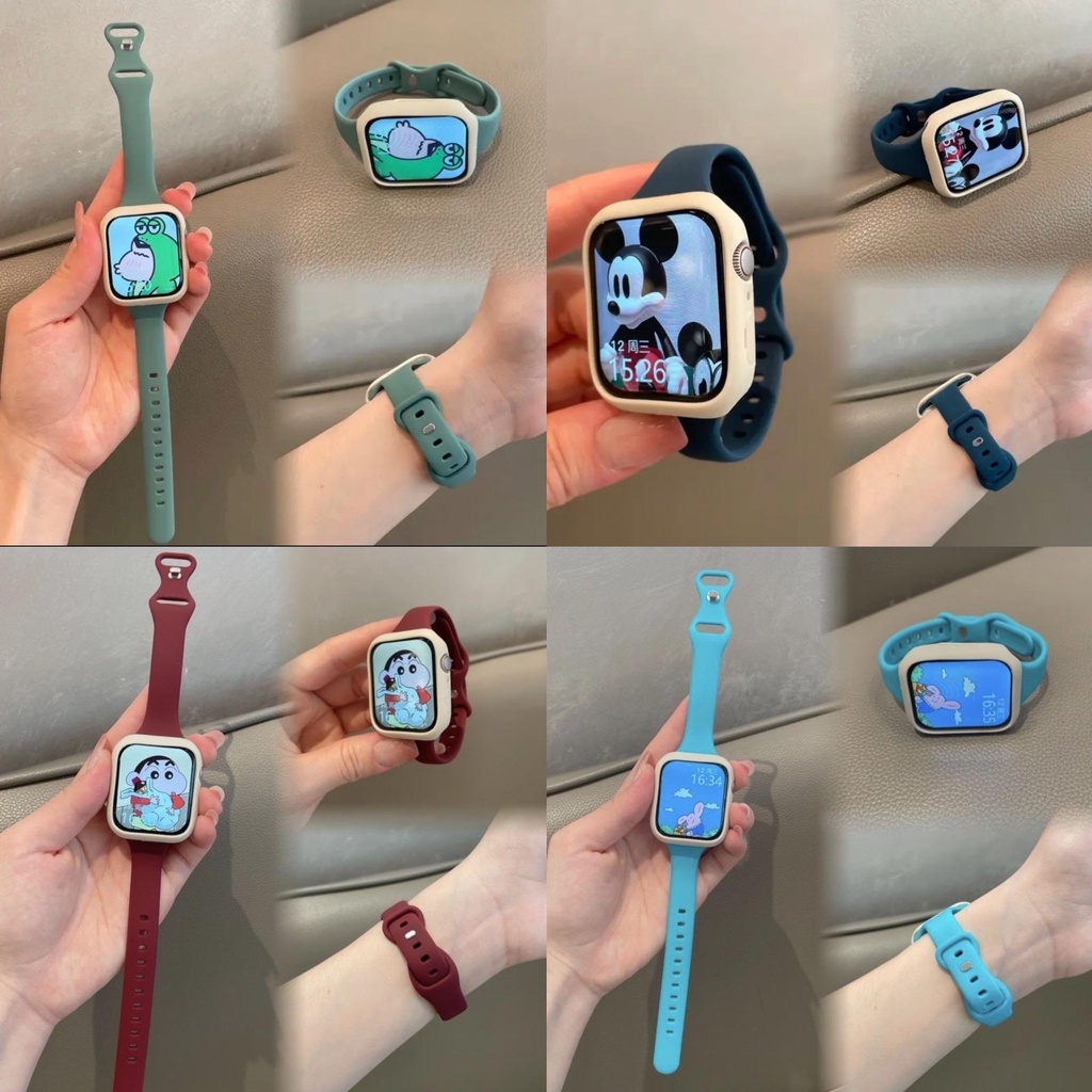 Model mỏng, dây đeo silicon Cho iwatch ultra 9 8 7 se 6 5 4 49mm 45mm 41mm 40mm 44mm
