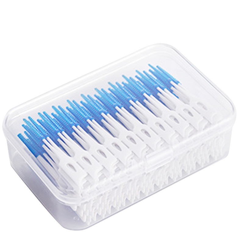 Bộ 40 cái tăm cọ silicone siêu mềm nhẹ vệ sinh răng miệng tiện dụng RYVN