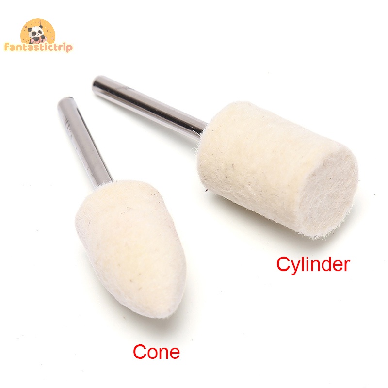 Set 10 Đầu Mài Đánh Bóng Bằng Len Nỉ Cho Máy Khoan Tiện Dụng Mới