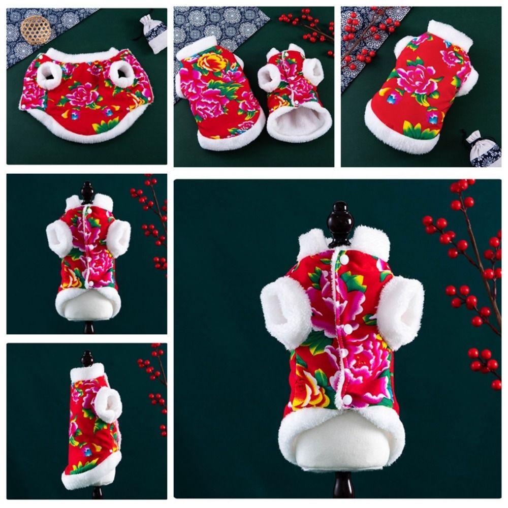 Danielo Áo Khoác Lông Cừu Dày Mềm Mại Giữ Ấm Phong Cách Trung Hoa Cho Thú Cưng