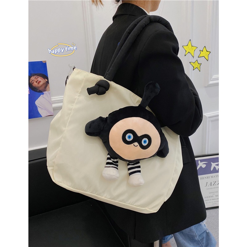 BEIBAOBAO  Túi tote mềm hình quả trứng lớn ngộ nghĩnh thời trang dành cho nữ