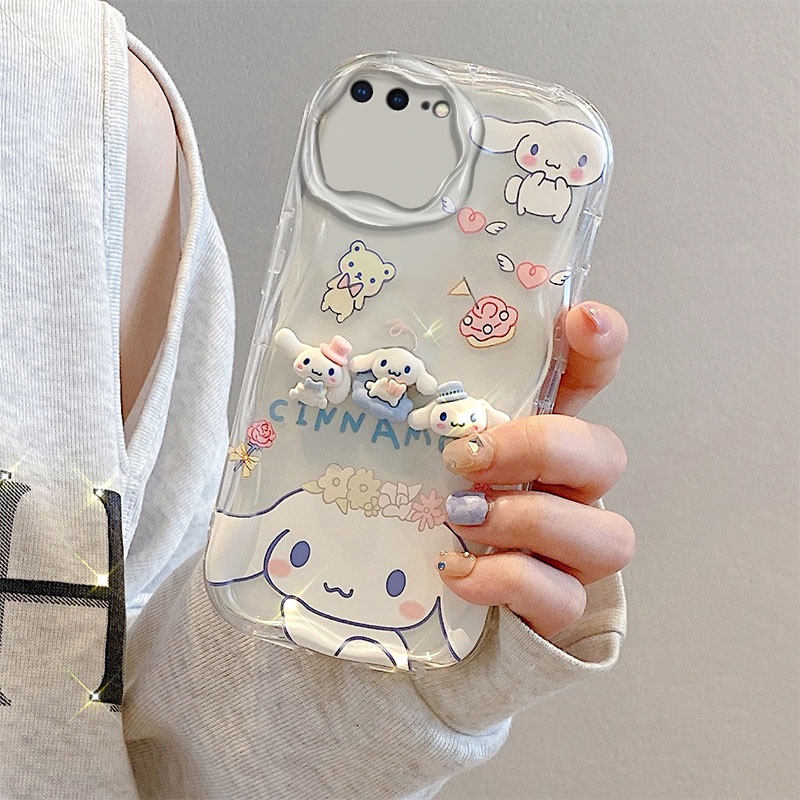 Ốp Điện Thoại Dẻo Trong Suốt Họa Tiết Hoạt Hình cinnamoroll melody Kèm Vòng Đeo Tay Cho iphone 6 6s 7 8 plus se 2020