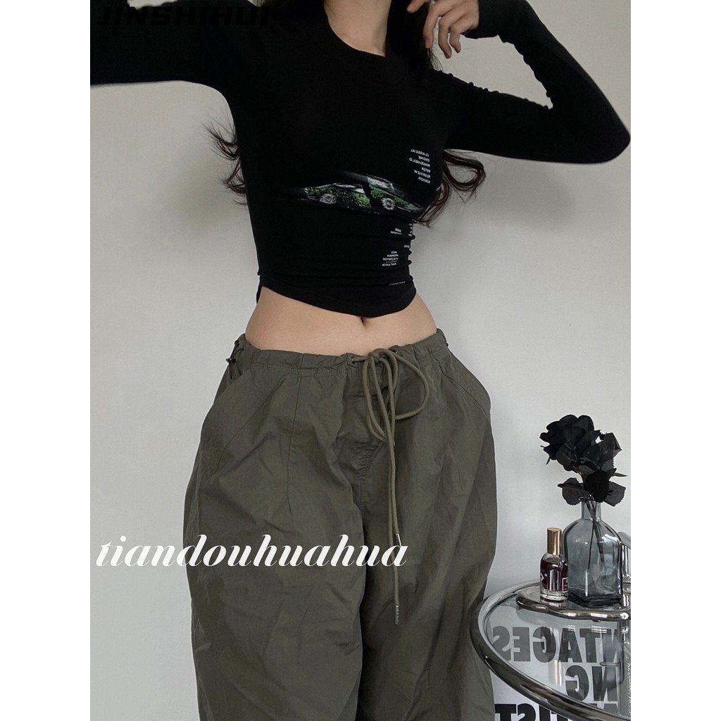 JINSHIHUI áo phông áo thun nữ croptop baby tee Đơn giản Fashion Korean thời trang WMY239343K 43Z231026