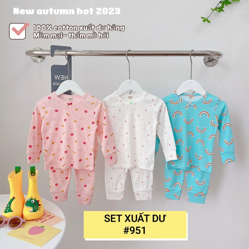 SET 3 BỘ XUẤT DƯ DÀI TAY CHO BÉ GÁI