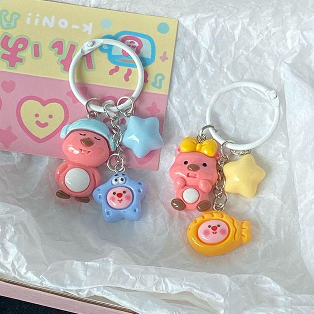 Eonway Móc Chìa Khóa resin Hình Búp Bê Hoạt Hình loopy Đa Năng
