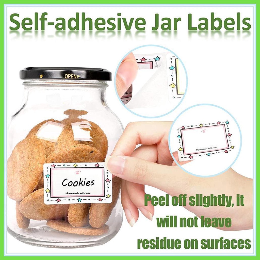 Set 250 Nhãn Dán Ghi Tên Chai Lọ Gia Vị Cho Trẻ Em