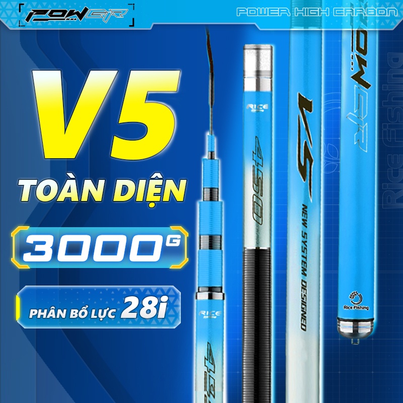 Cần câu đài RICE FISHING V5 TOÀN DIỆN carbon cao cấp câu cá tổng hợp câu cảm giác tốt hơn CC-25