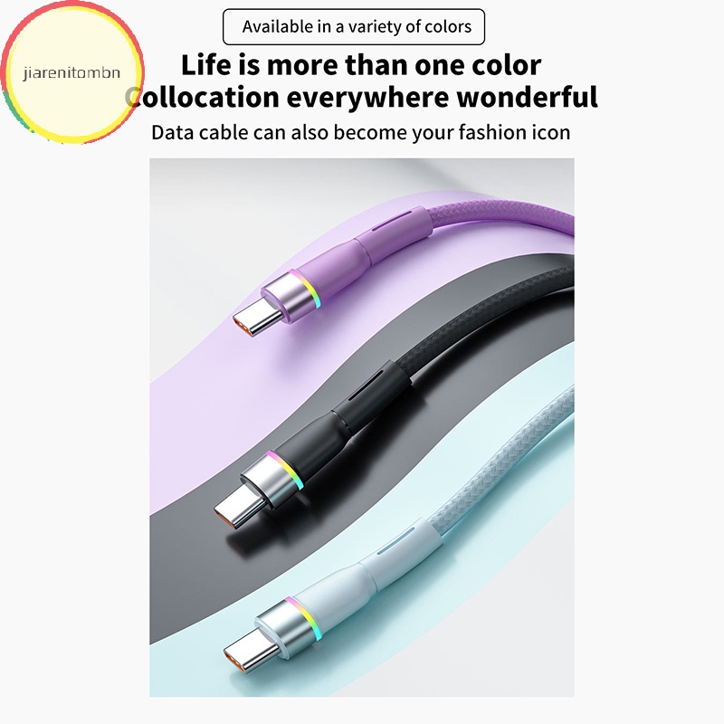 Dây Cáp Sạc Nhanh 6a 120w usb type c Có Đèn led Cho huawei p30 p20 xiaomi 13 12 pro poco oneplus 11 10 redmi oppo vn