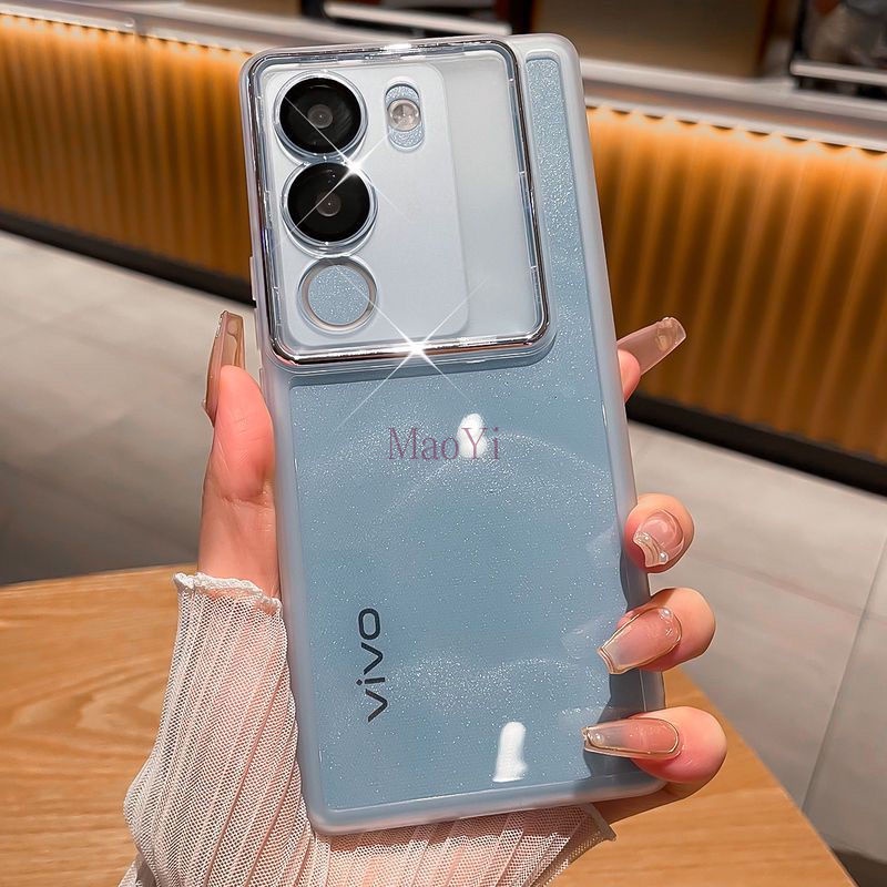 Ôp Điện Thoại Silicon Dẻo Trong Suốt Mạ Viền Cho vivo v27 5g v27pro v27e v23 v23e y27 y36 y78 v29 5g v29pro v29e v29lite 2023 Ốp