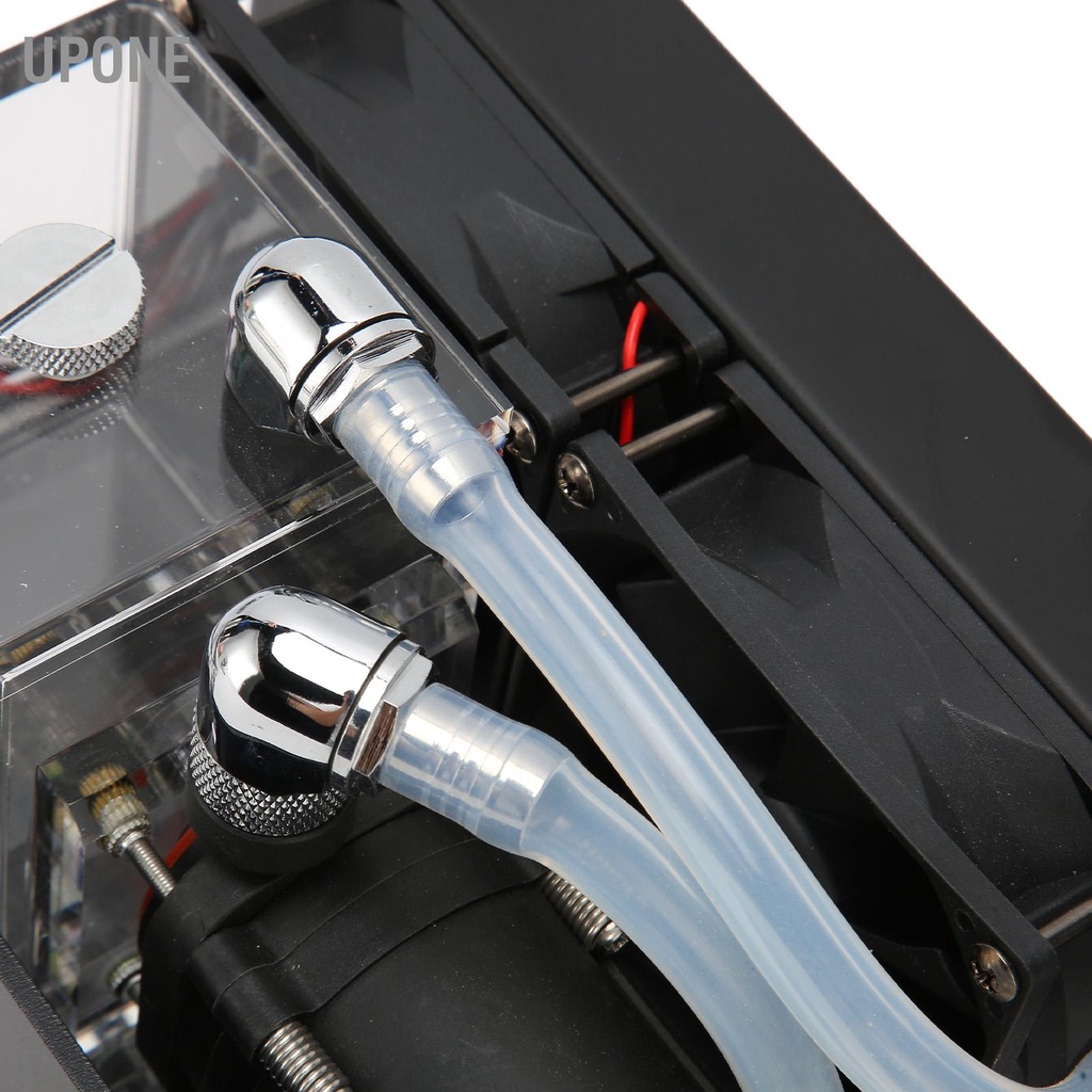 Máy bơm nước làm mát máy tính 12V G1/4 Giao diện ren Vỏ hợp kim nhôm Bộ tản nhiệt UPONE