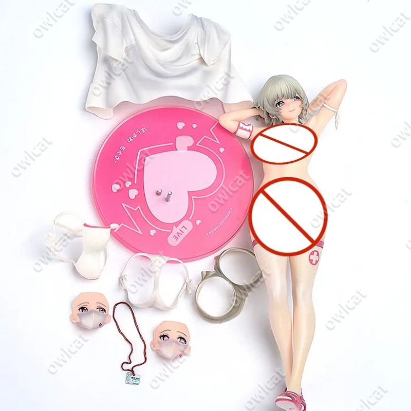 Mô Hình Nhân Vật Illustration Hoshikawa Chigusa  Soft Body 27cm Big Size 1/6 Removable Idol Nurse Uniform 3D Illustrator Marusin Native PVC Figure Packed in Box Model