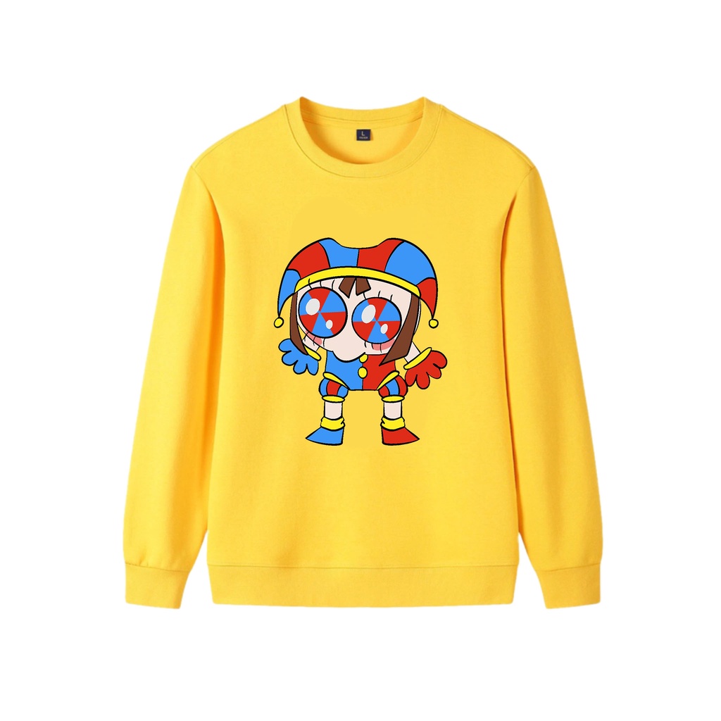 Big Eyes pomni Áo Khoác hoodie Tay Dài In Hình Rạp Xiếc Kỹ Thuật Số Tuyệt Vời Dành Cho Bé Trai Bé Gái